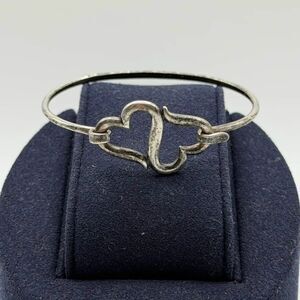 Retired JAMES AVERY Double Heart To Heart Hook On Bangle Bracelet